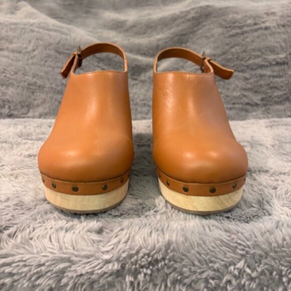 LOFT Slingback Leather Clogs - Size 9 - Picture 6 of 6